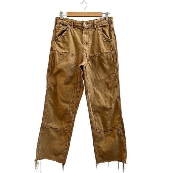 Uniqlo Cotton Twill Raw Hem Inner Drawstring Size Small Pant 25 Inch Inseam - Picture 3 of 12